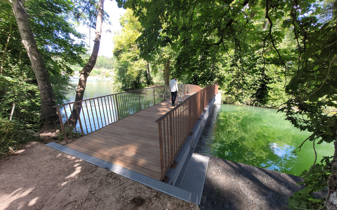 Passerelle piétonne sur le domaine des îles
